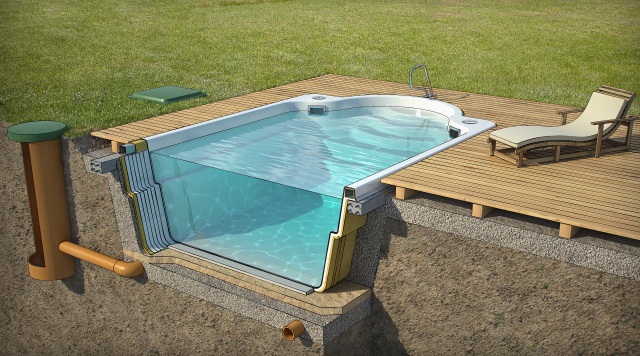 Robustní konstrukce bazénu